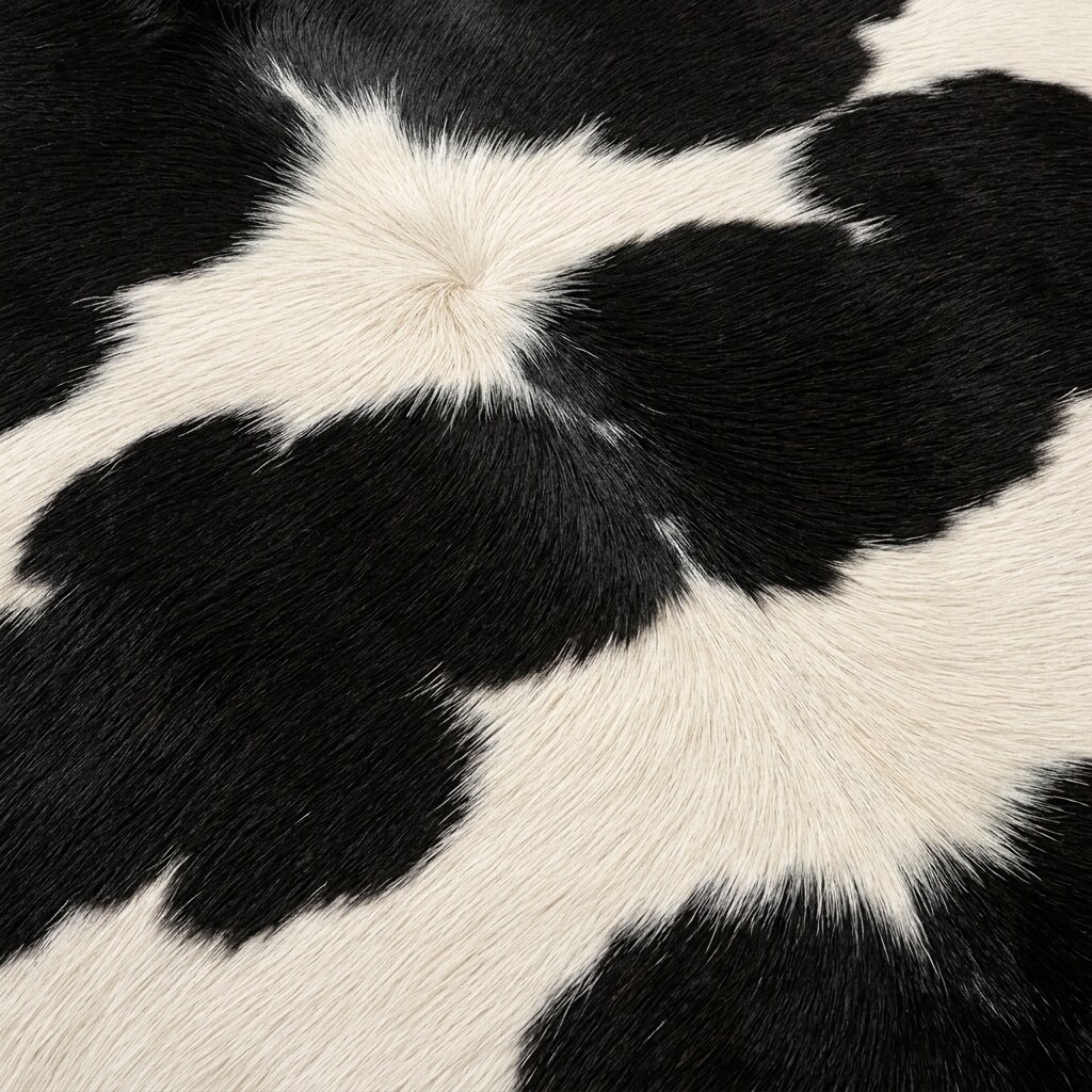 Zwart & Wit cowhide materiaal