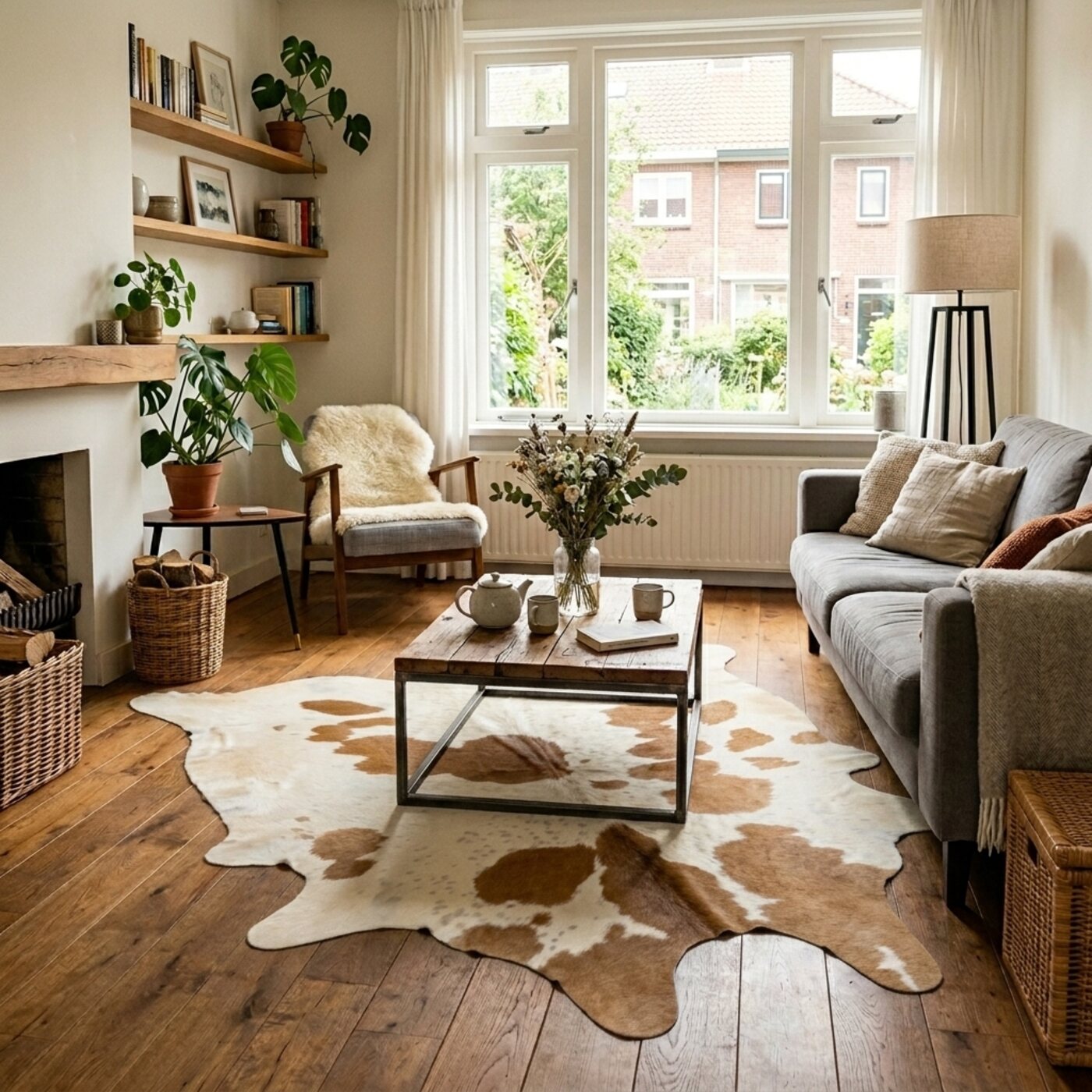 Koeienhuid Bruin-Wit Bont - image 2