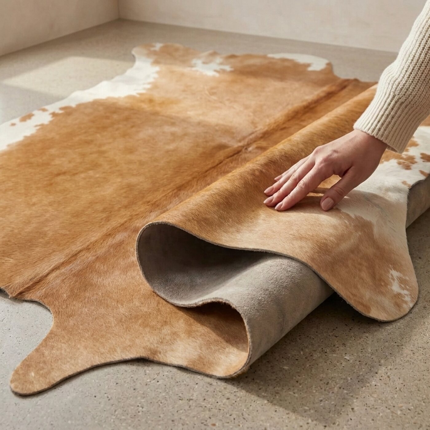 Koeienhuid Hereford Bruin-Wit - image 4