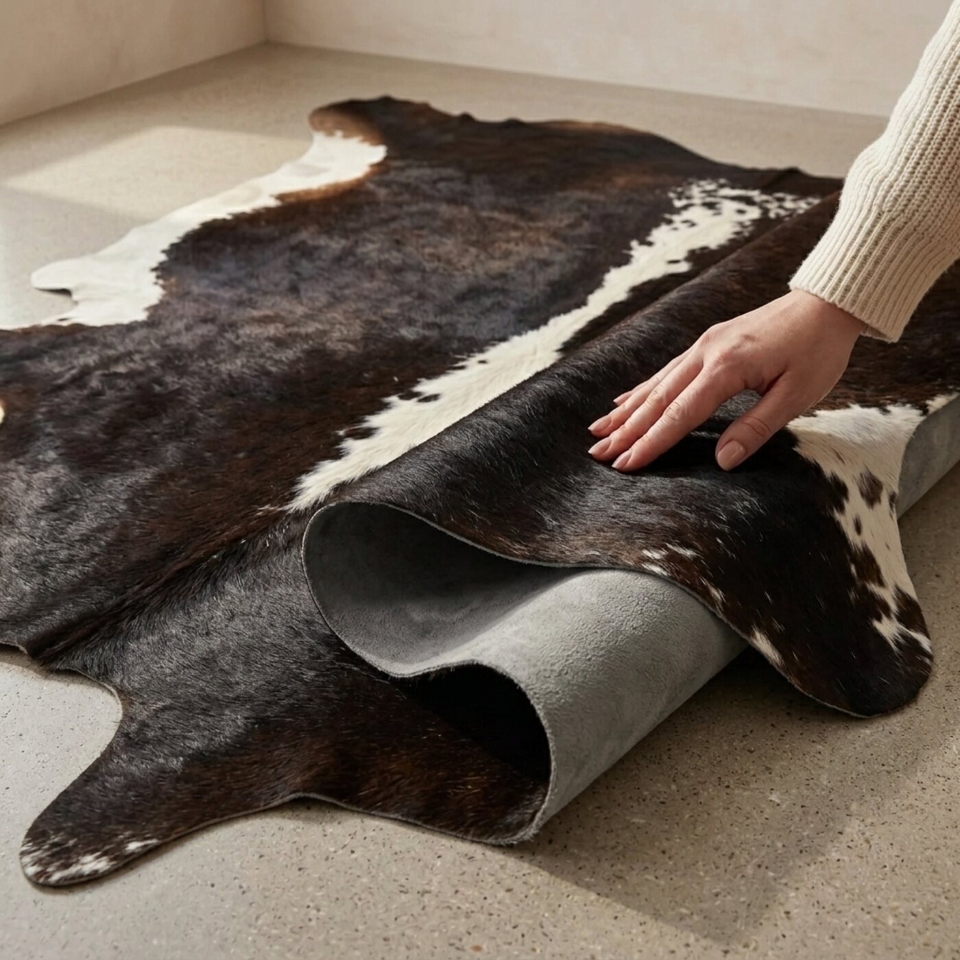 Koeienhuid Hereford Donkerbruin-Wit - image 4