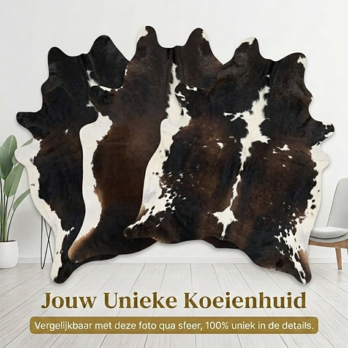 Koeienhuid Hereford Donkerbruin-Wit - image 6