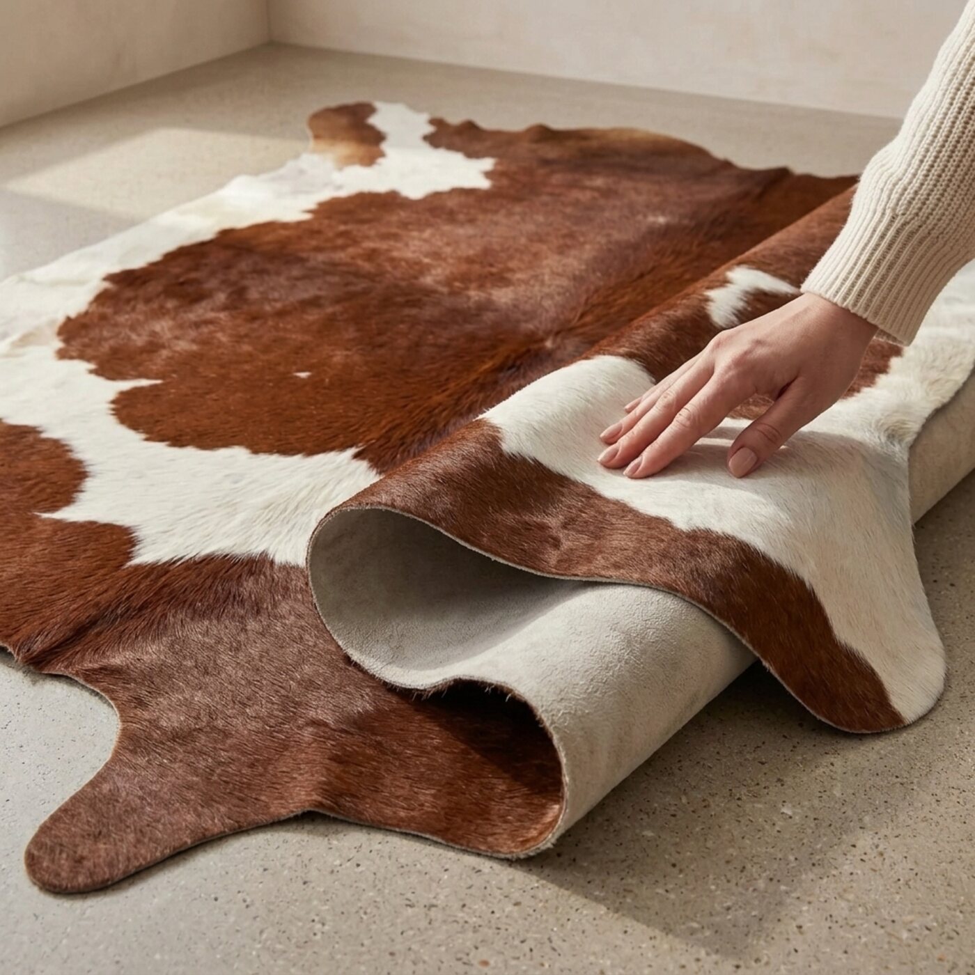 Koeienhuid Roodbruin-Wit Bont - image 4