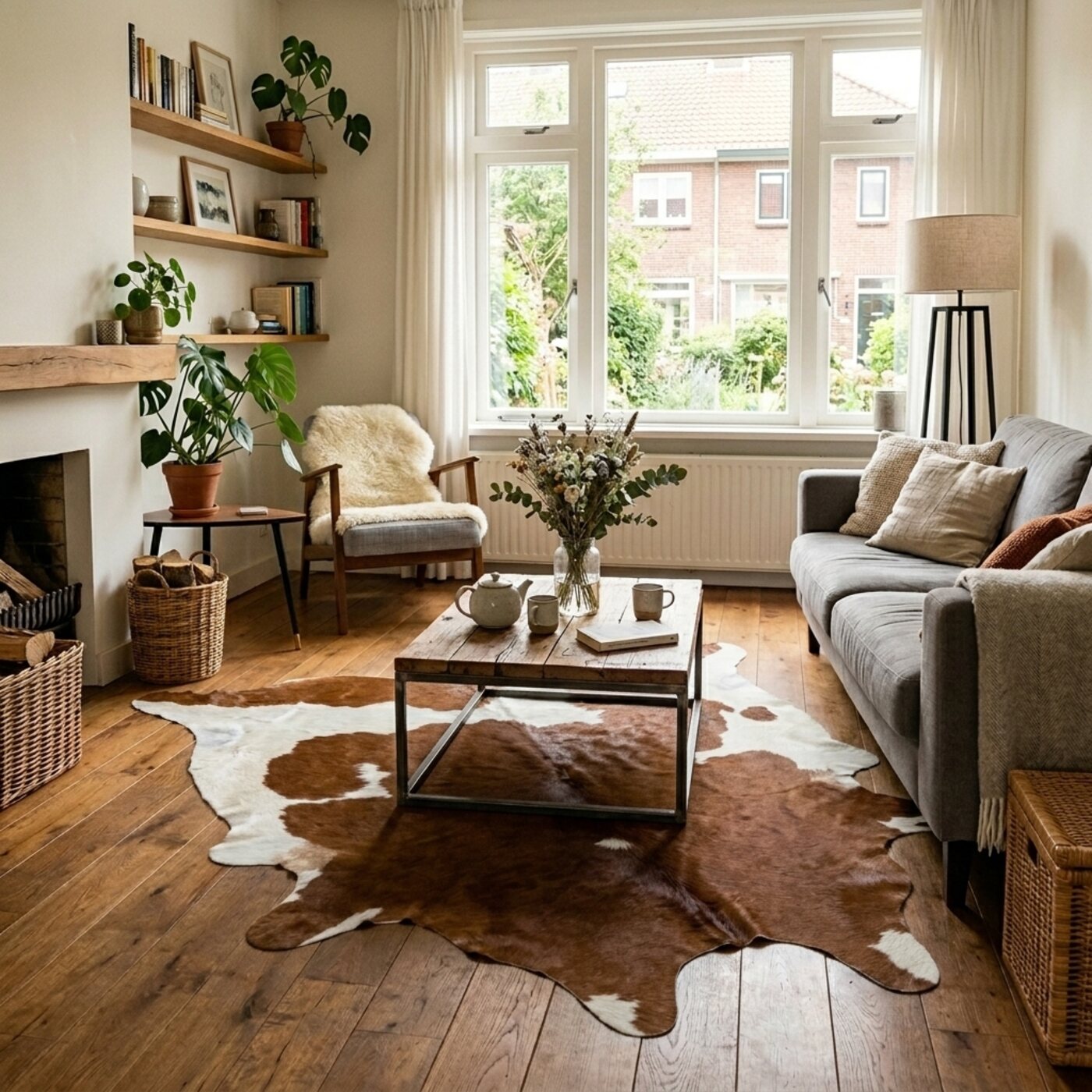 Koeienhuid Roodbruin-Wit Bont - image 2