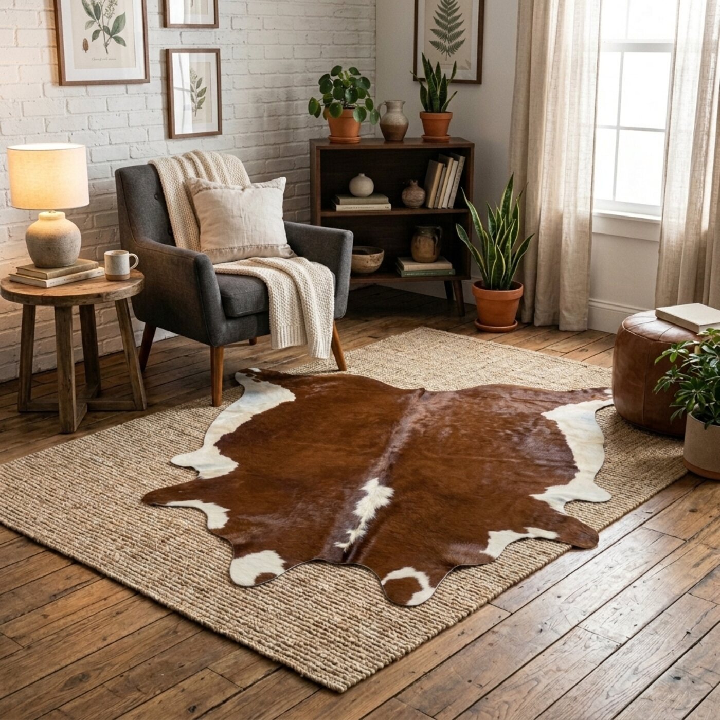 Koeienhuid Hereford Roodbruin-Wit - image 1