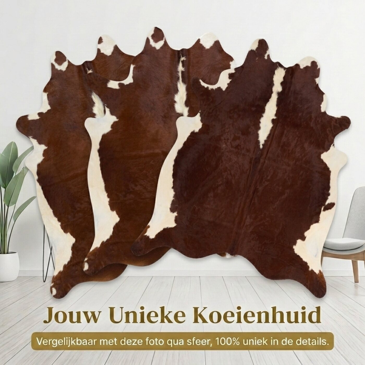 Koeienhuid Hereford Roodbruin-Wit - image 6