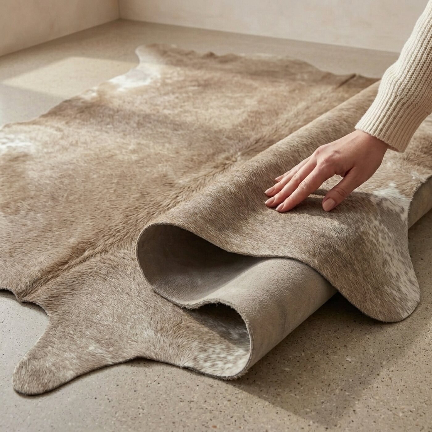 Koeienhuid Taupe Gemeleerd - image 4