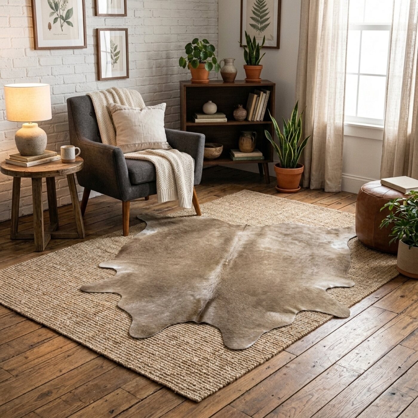 Koeienhuid Taupe Gemeleerd - image 1