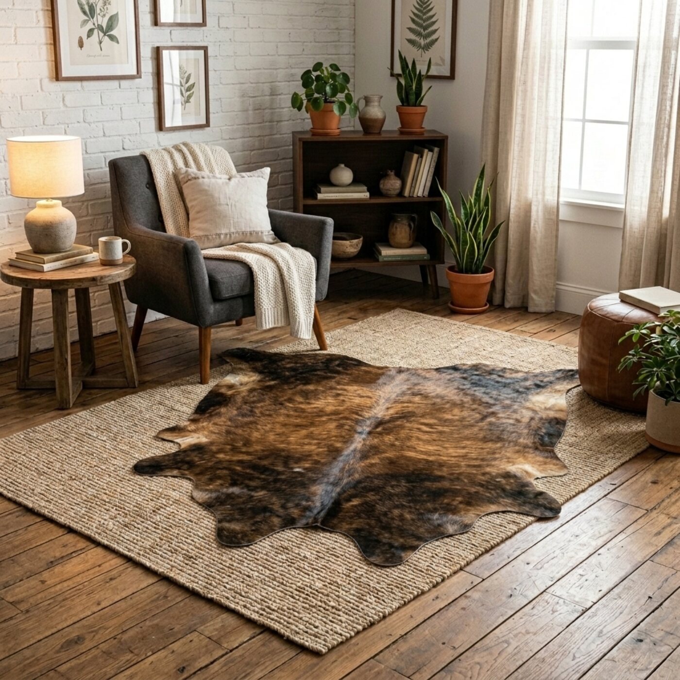 Koeienhuid Warm Bruin - image 1