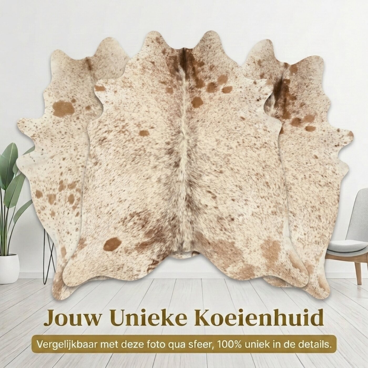 Koeienhuid Zout & Peper Bruin-Wit Licht - image 6