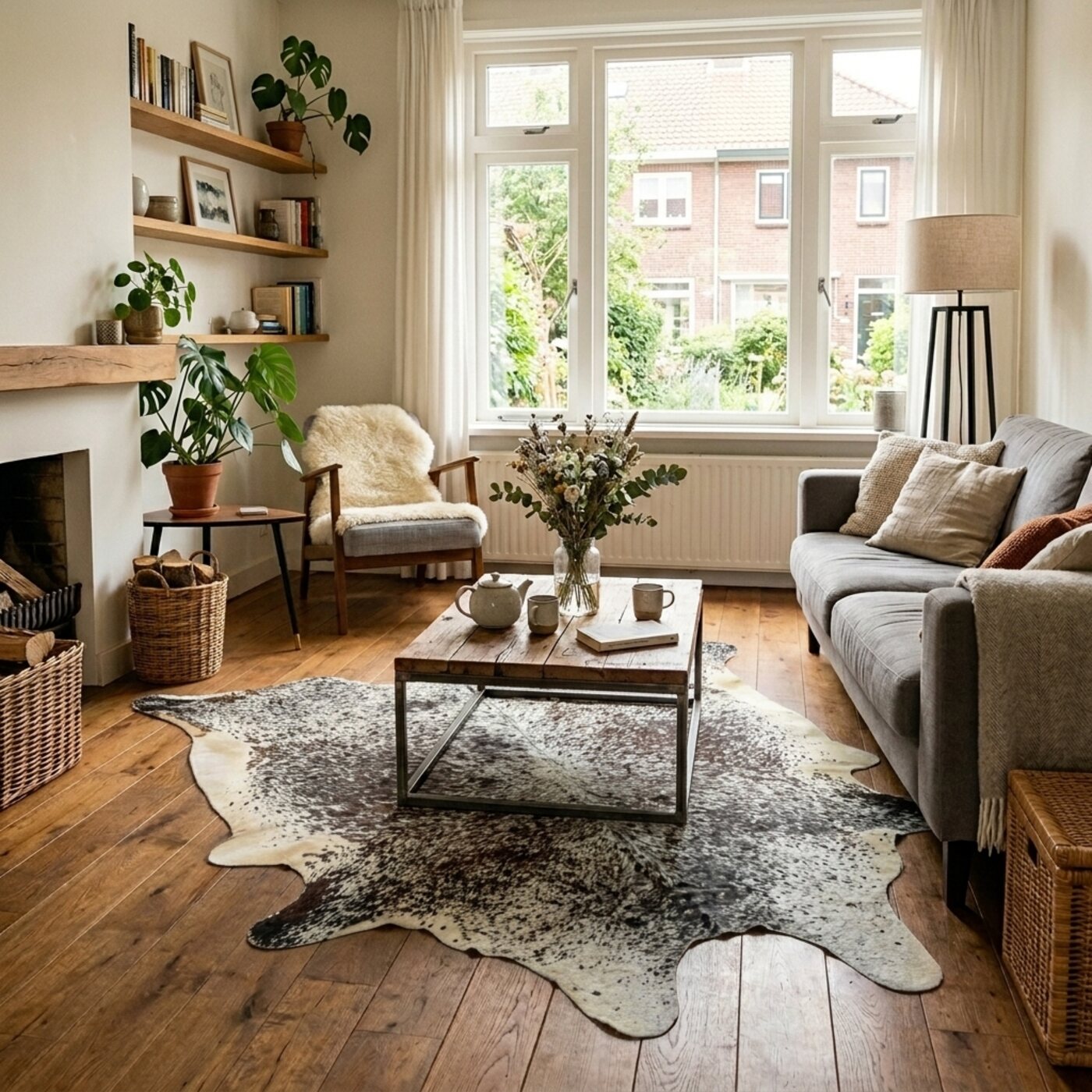 Koeienhuid Zout & Peper Driekleur - image 2