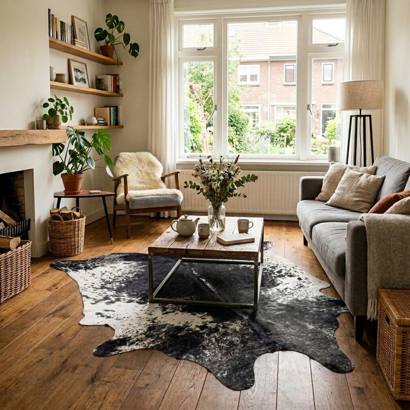 Koeienhuid Zout & Peper Zwart-Wit Donker - image 2