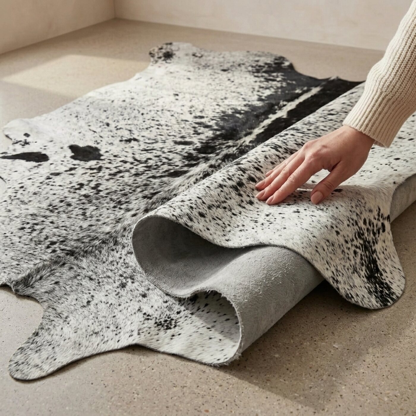 Koeienhuid Zout & Peper Zwart-Wit Licht - image 4