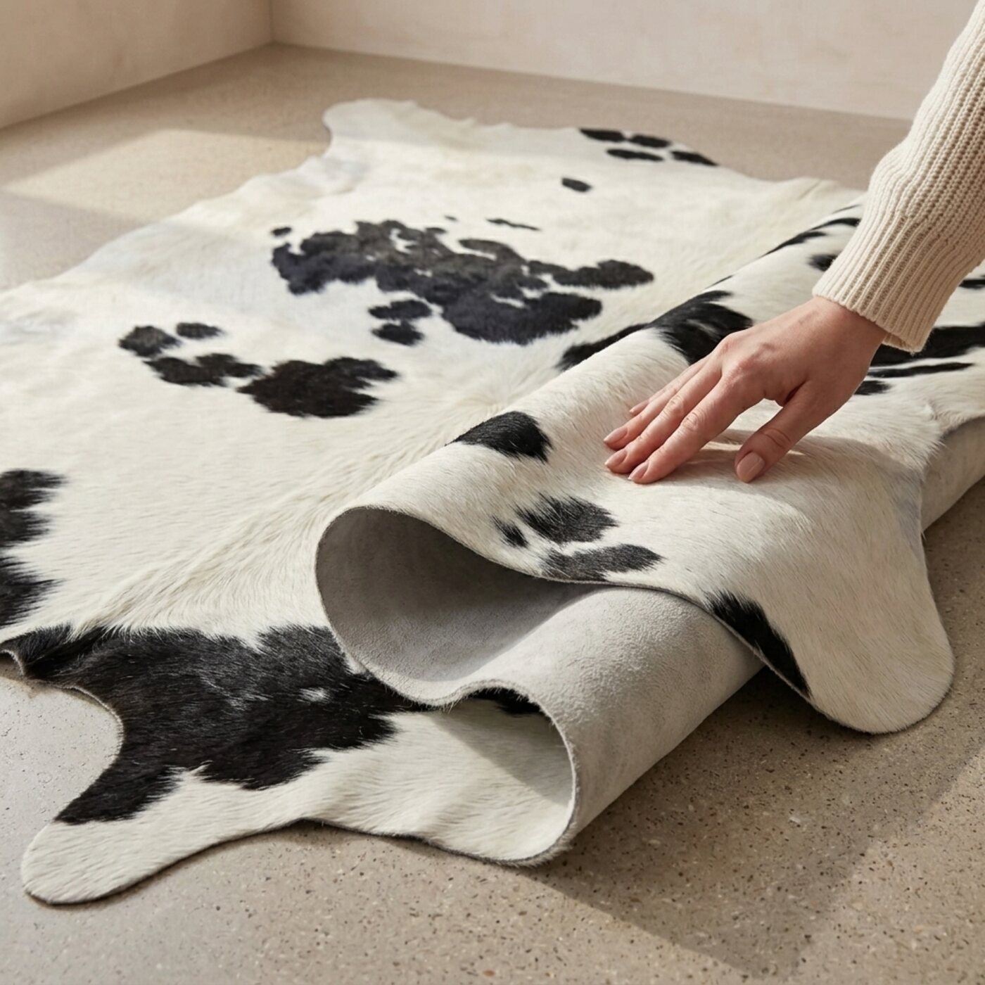 Koeienhuid Zwart-Wit Bont Licht - image 4