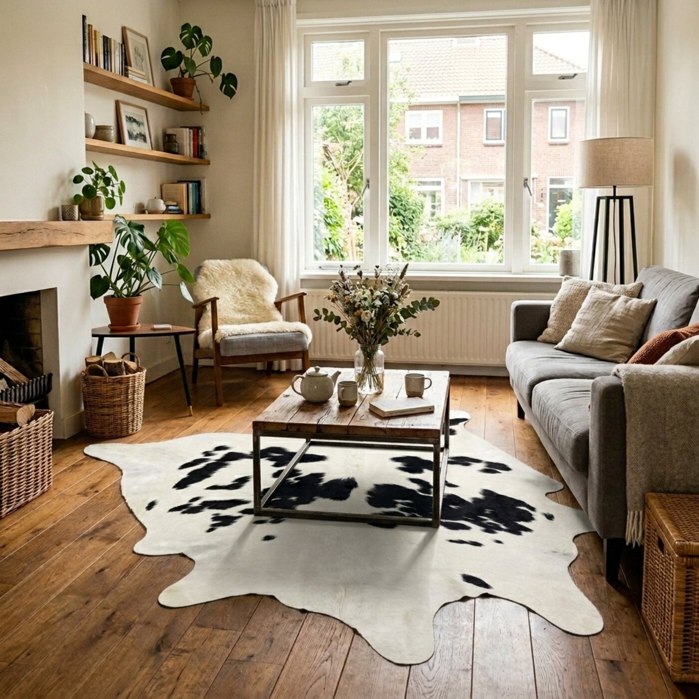 Koeienhuid Zwart-Wit Bont Licht - image 2