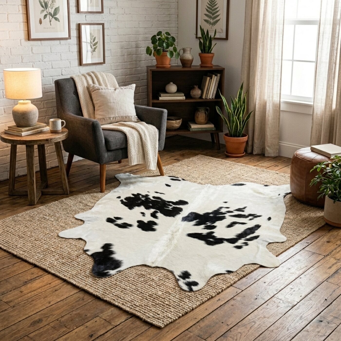 Koeienhuid Zwart-Wit Bont Licht - image 1