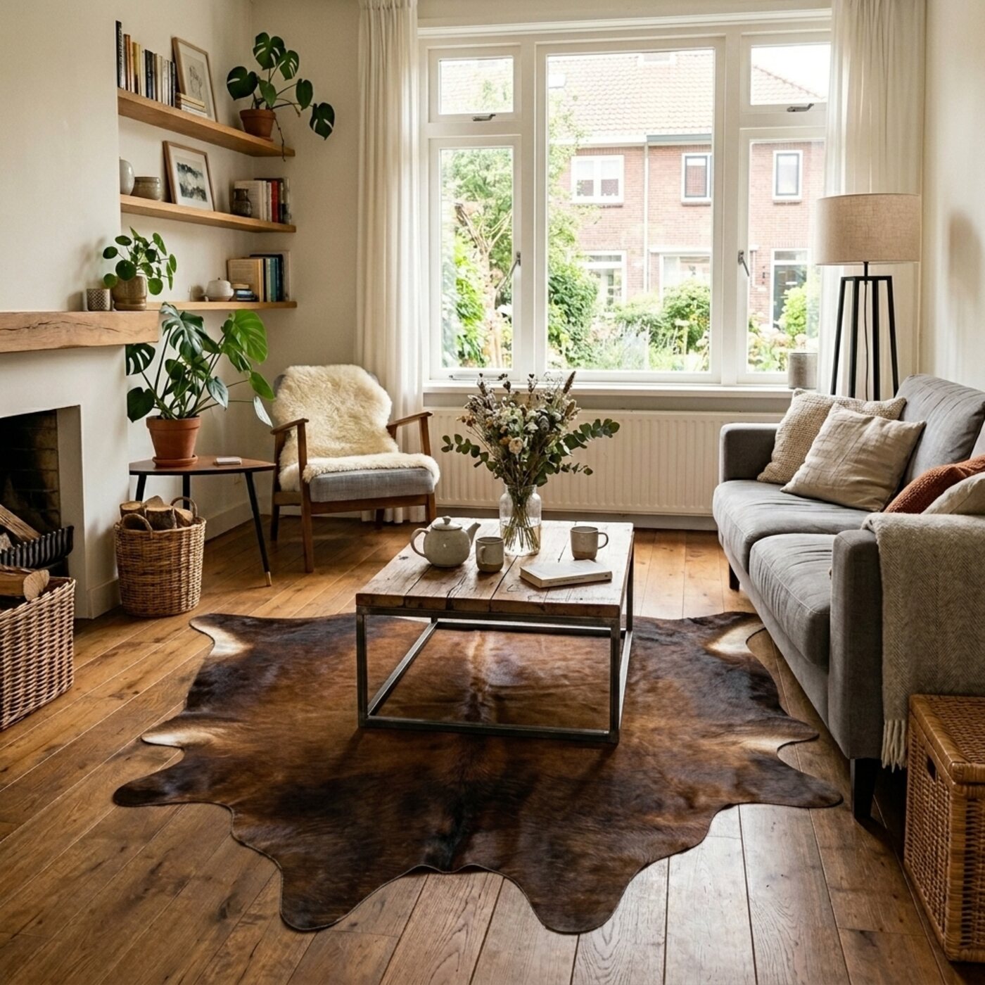 Koeienhuid Zwartbruin Melange - image 2