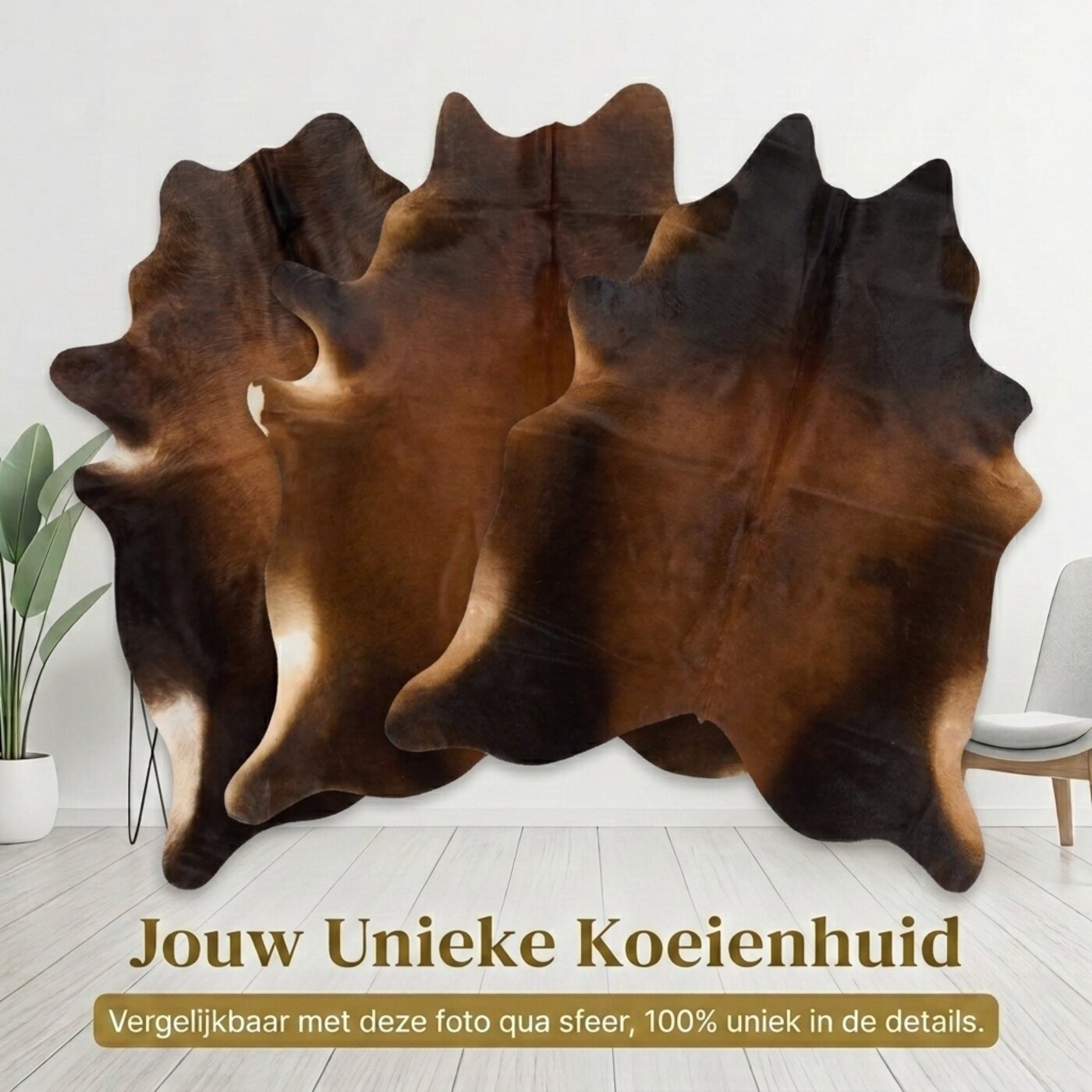 Koeienhuid Zwartbruin Melange - image 6