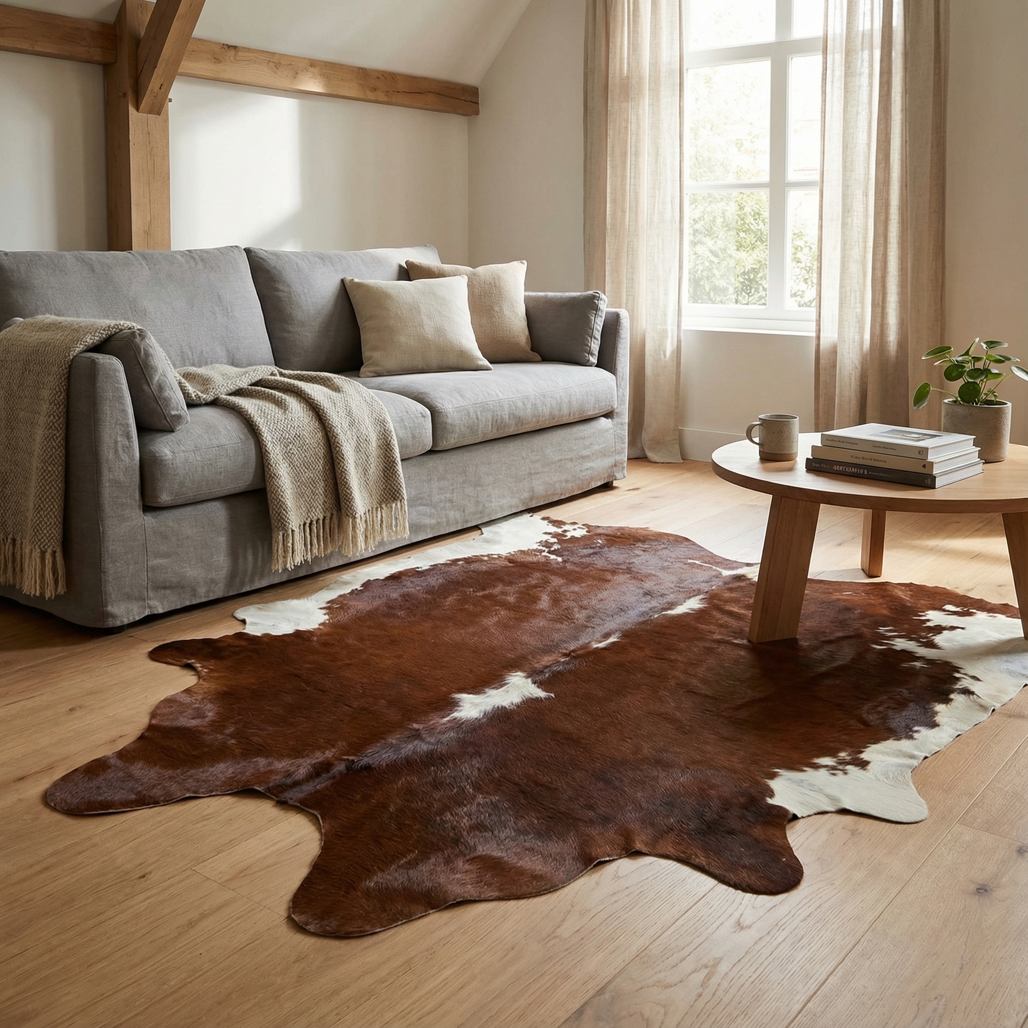 Koeienhuid Roodbruin / Wit - image 2