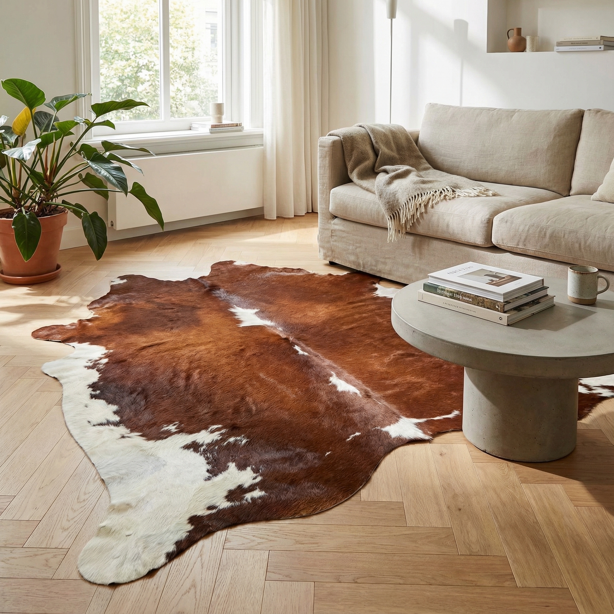 Koeienhuid Roodbruin / Wit - image 4