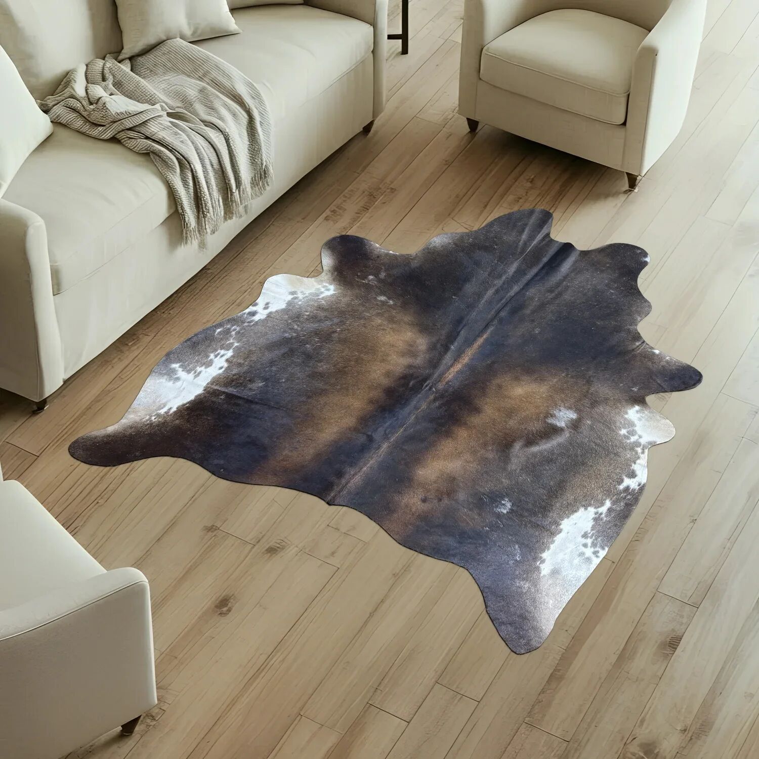 Koeienhuid Vloerkleed 210x186 cm - image 1