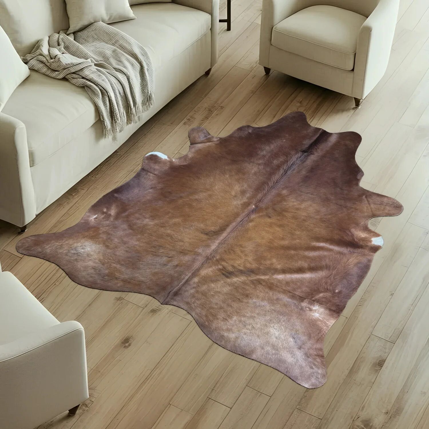 Koeienhuid Vloerkleed 221x217 cm - image 1