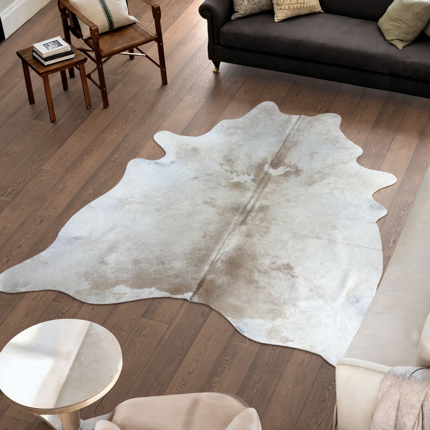 Koeienhuid Vloerkleed 239x216 cm - interieurfoto