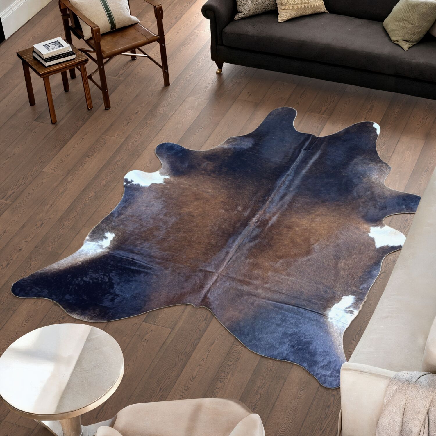 Koeienhuid Vloerkleed 240x198 cm - interieurfoto
