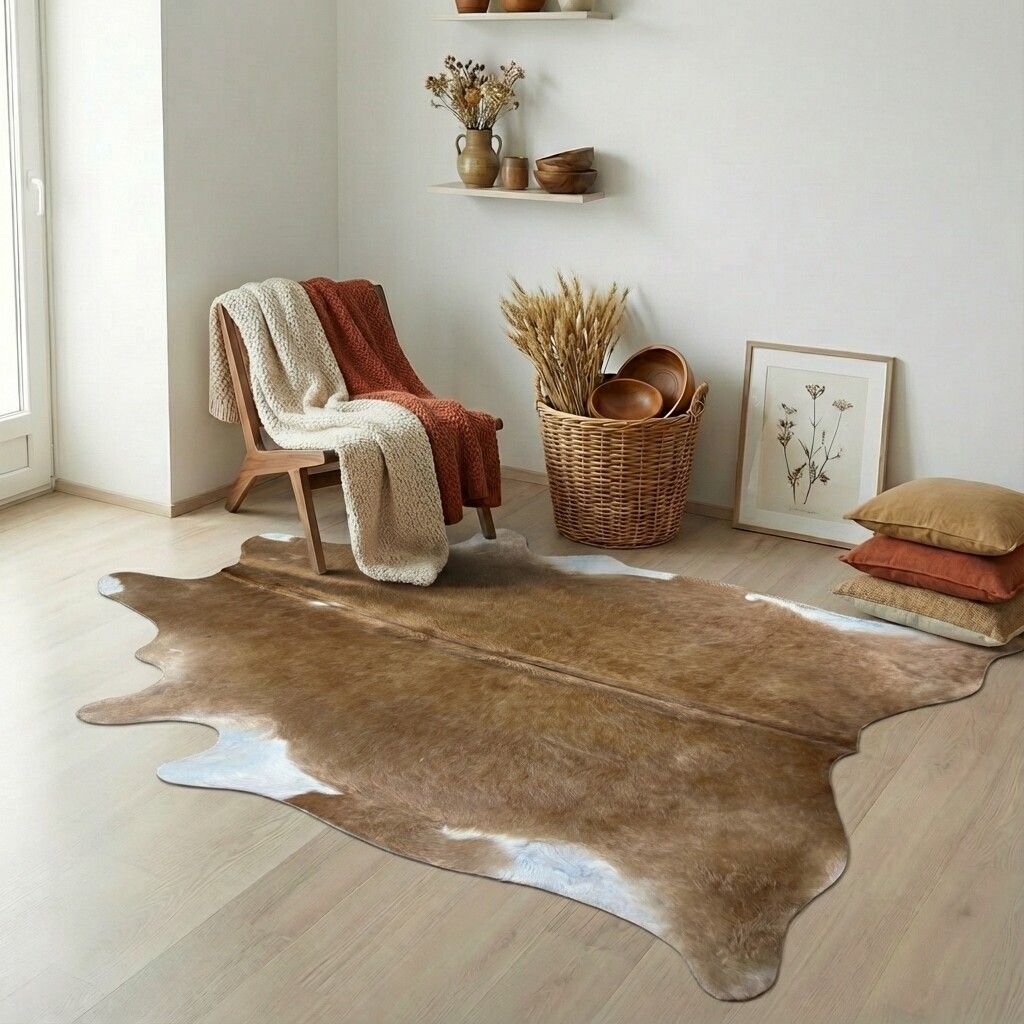 Koeienhuid Vloerkleed 249x211 cm - interieurfoto