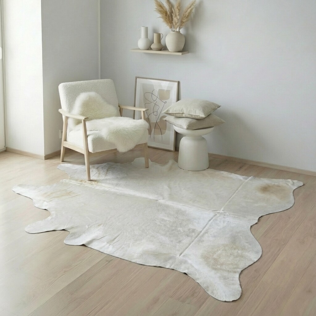 Koeienhuid Vloerkleed 239x205 cm - interieurfoto