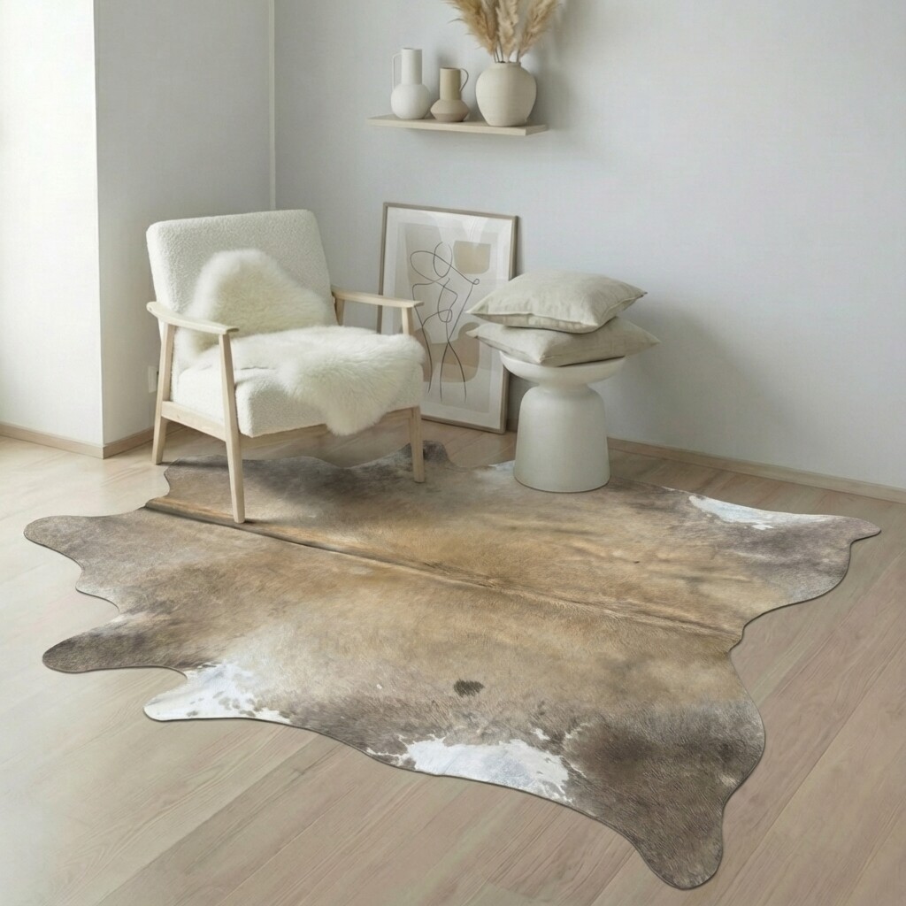 Koeienhuid Vloerkleed 224x180 cm - interieurfoto
