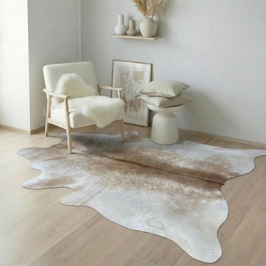 Koeienhuid Vloerkleed 220x208 cm - interieurfoto