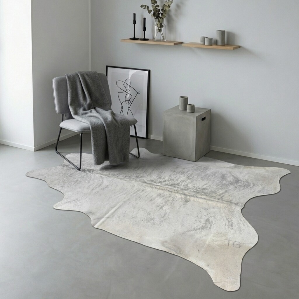 Koeienhuid Vloerkleed 215x213 cm - interieurfoto