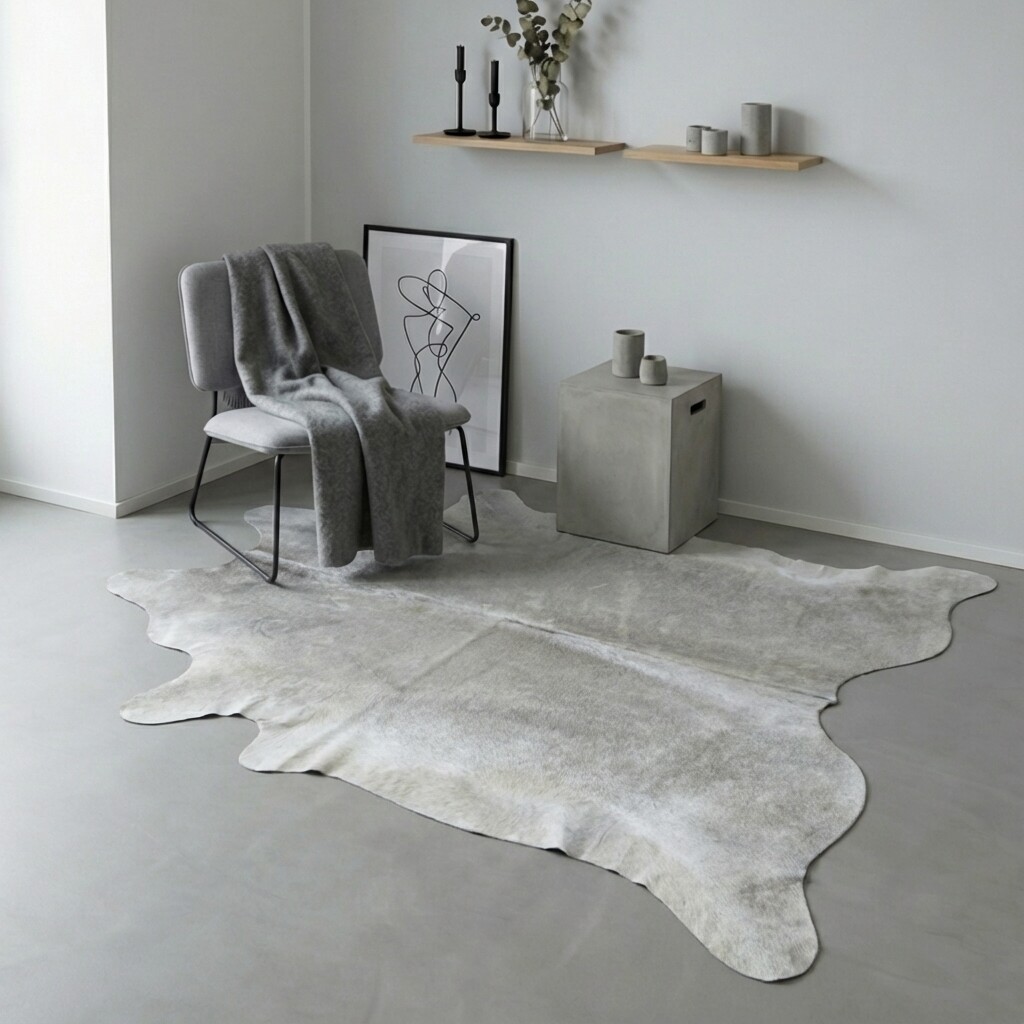 Koeienhuid Vloerkleed 225x192 cm - interieurfoto