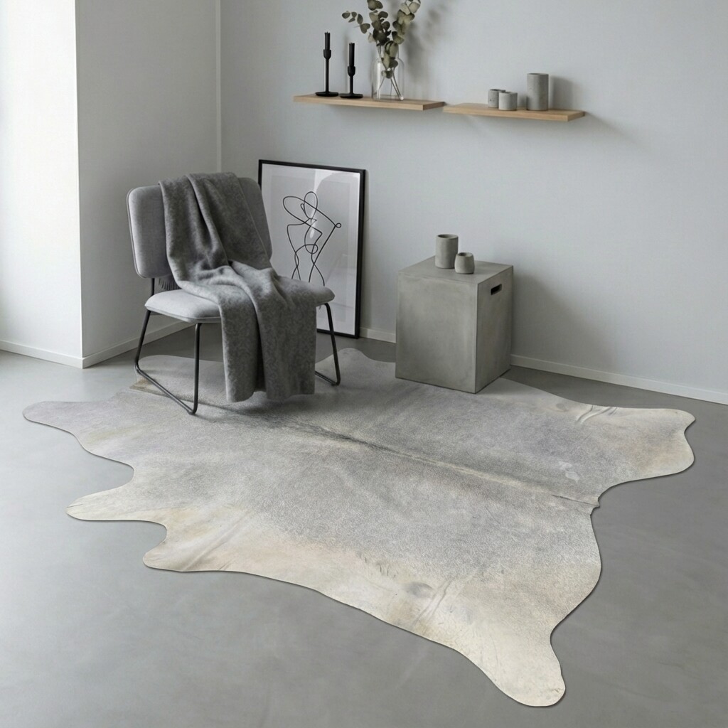 Koeienhuid Vloerkleed 211x197 cm - interieurfoto