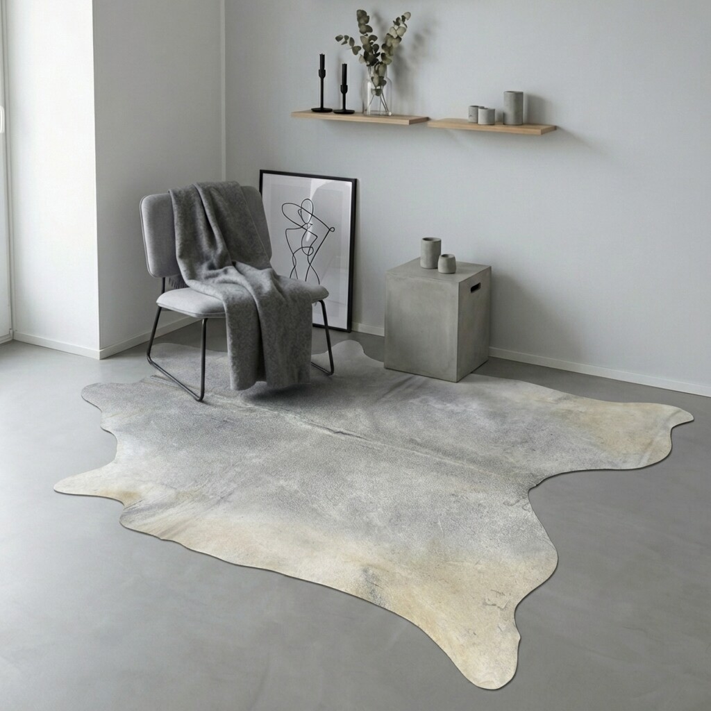 Koeienhuid Vloerkleed 235x205 cm - interieurfoto