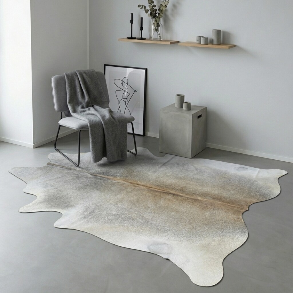 Koeienhuid Vloerkleed 197x184 cm - interieurfoto