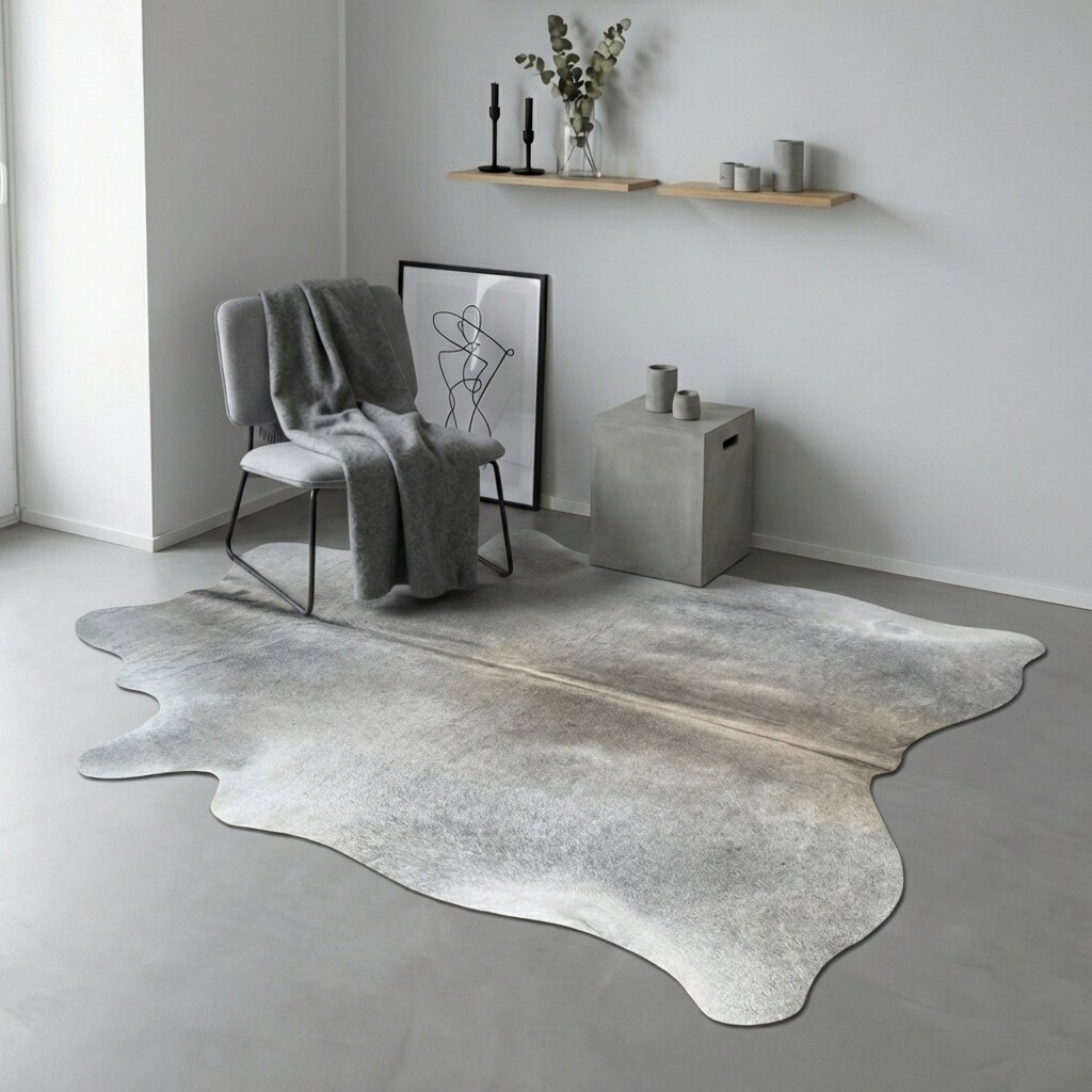 Koeienhuid Vloerkleed 215x180 cm - interieurfoto