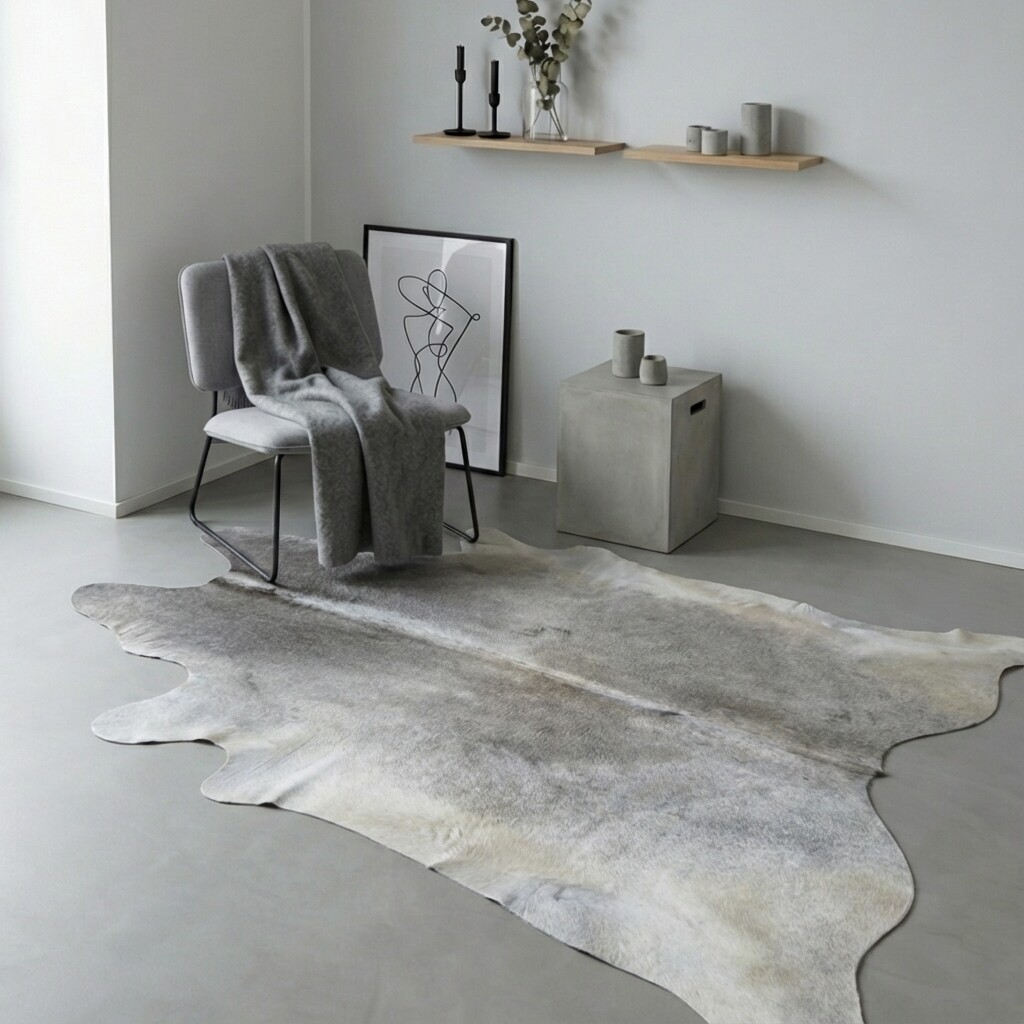 Koeienhuid Vloerkleed 219x201 cm - interieurfoto