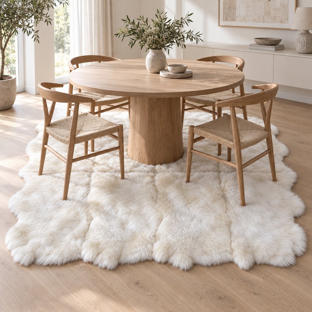 Schapenvacht vloerkleed wit – 8 vachten - image 2