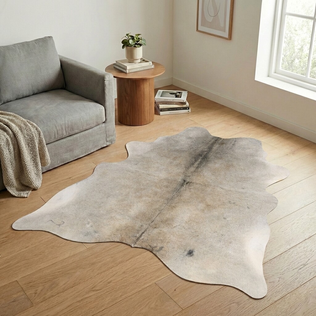 Koeienhuid Vloerkleed 198x179 cm - interieurfoto