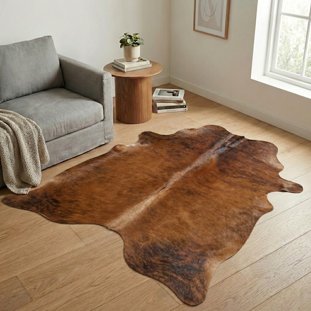 Koeienhuid Vloerkleed 207x175 cm - interieurfoto