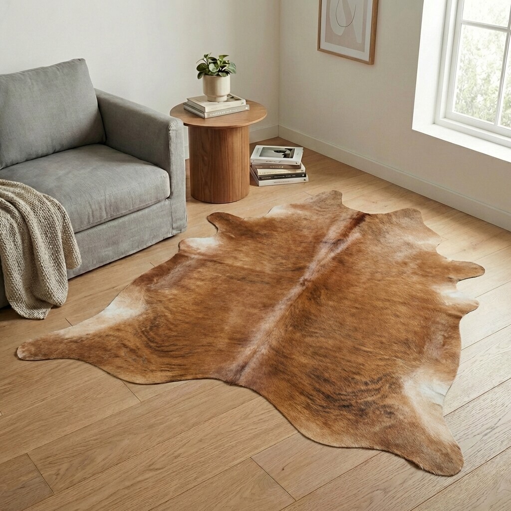 Koeienhuid Vloerkleed 208x191 cm - interieurfoto