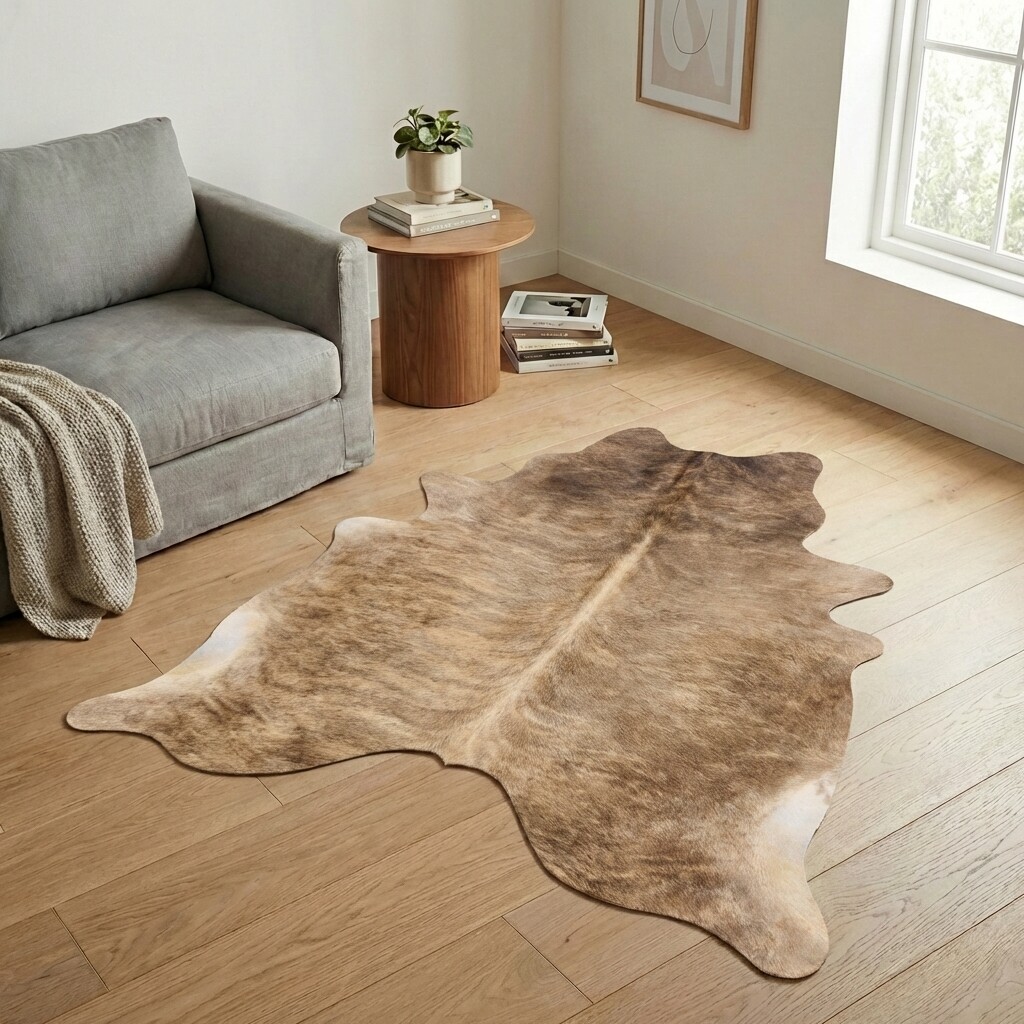 Koeienhuid Vloerkleed 208x191 cm - interieurfoto