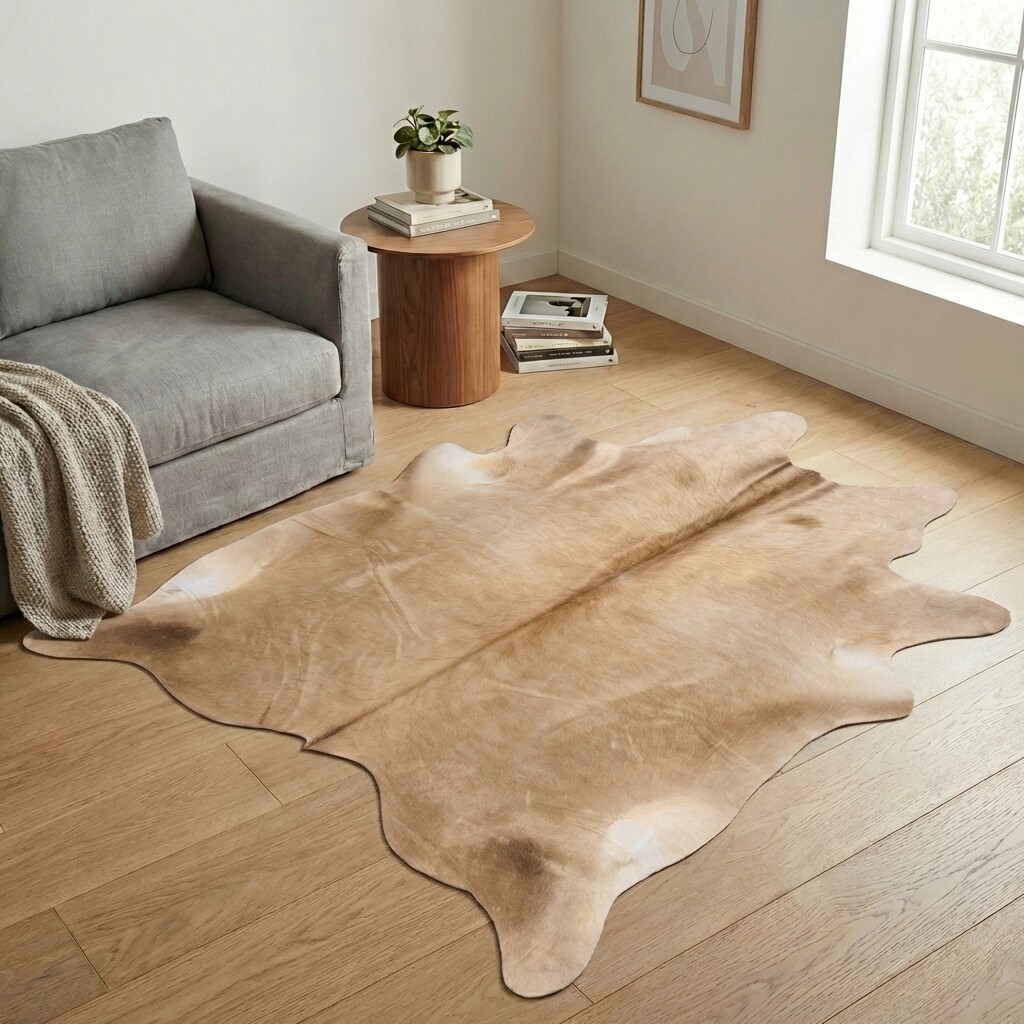 Koeienhuid Vloerkleed 199x181 cm - interieurfoto
