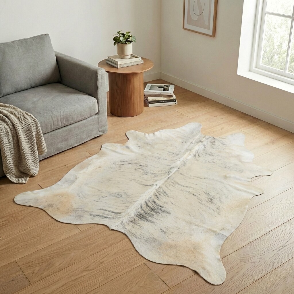 Koeienhuid Vloerkleed 204x174 cm - interieurfoto