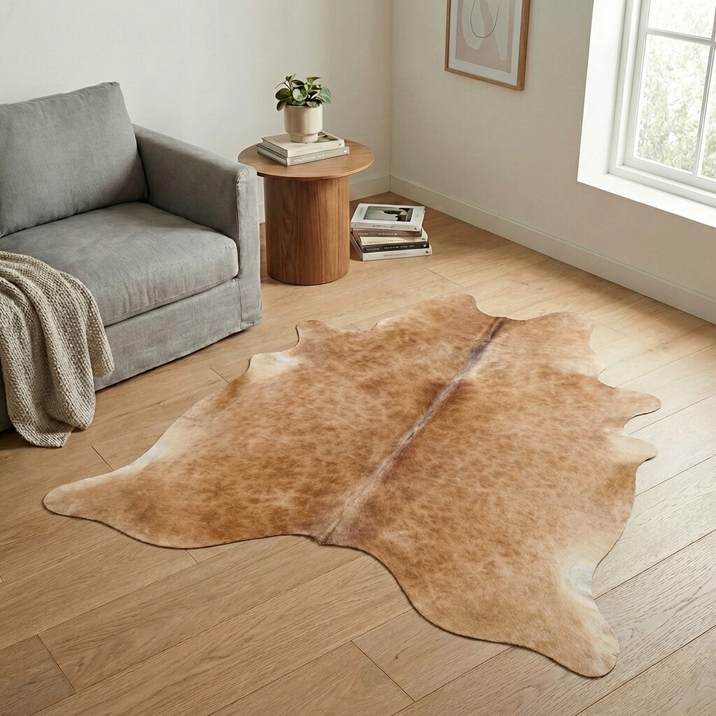 Koeienhuid Vloerkleed 208x182 cm - interieurfoto
