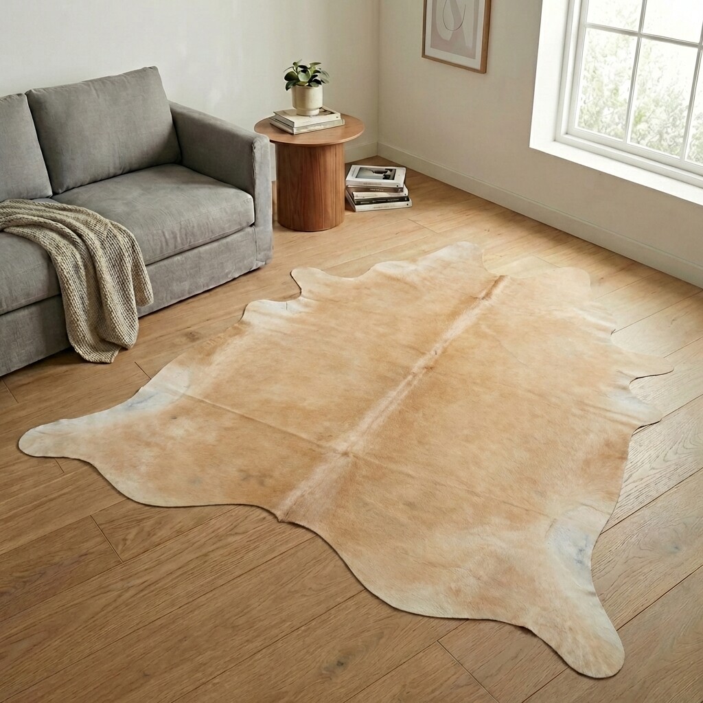 Koeienhuid Vloerkleed 251x230 cm - interieurfoto