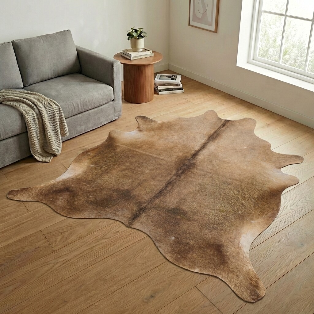 Koeienhuid Vloerkleed 248x226 cm - interieurfoto