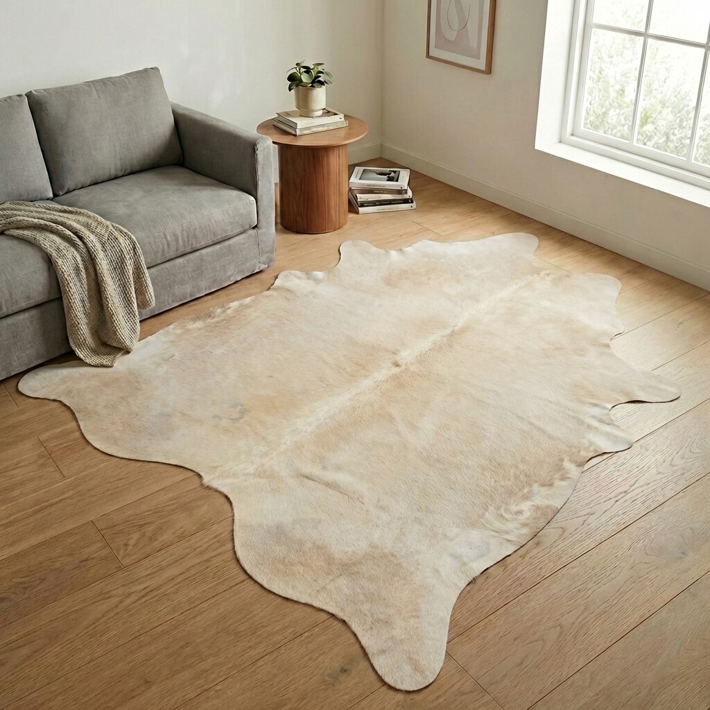 Koeienhuid Vloerkleed 249x225 cm - interieurfoto