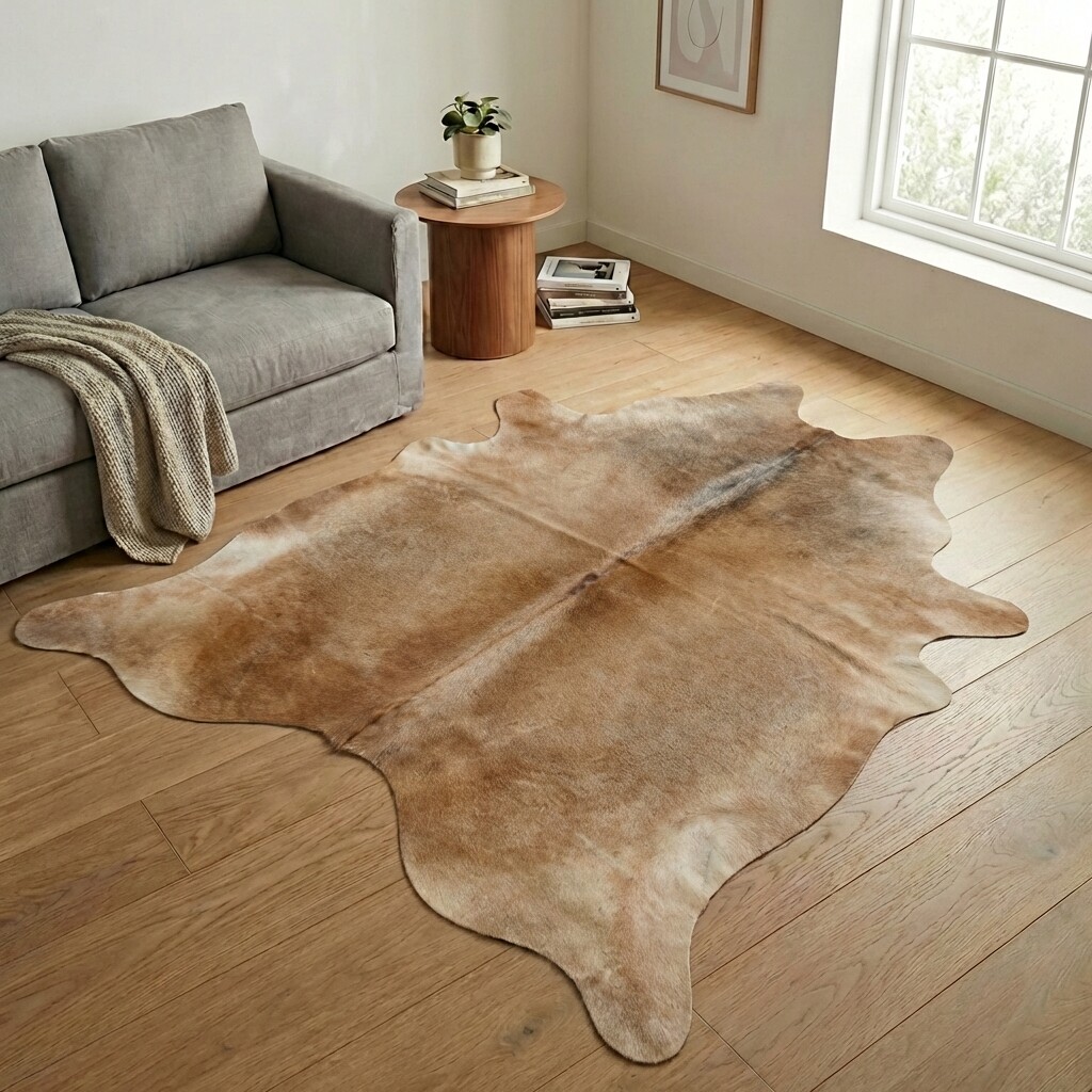 Koeienhuid Vloerkleed 246x231 cm - interieurfoto